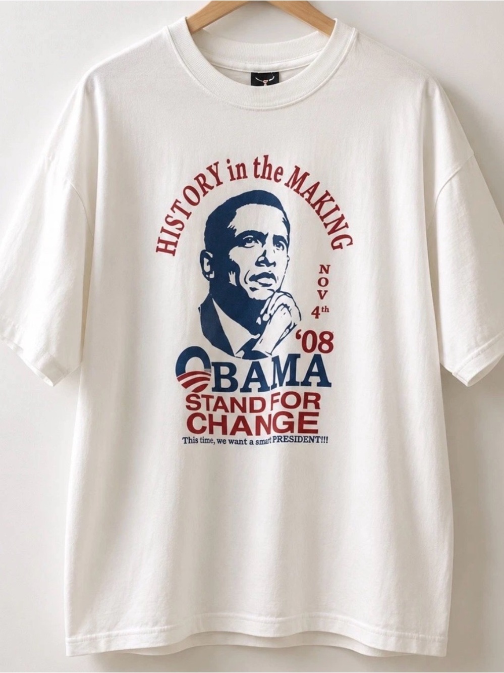 Obama President T-Shirt Jersey Change America Front Back Logo 2008 Yes We Can 2X